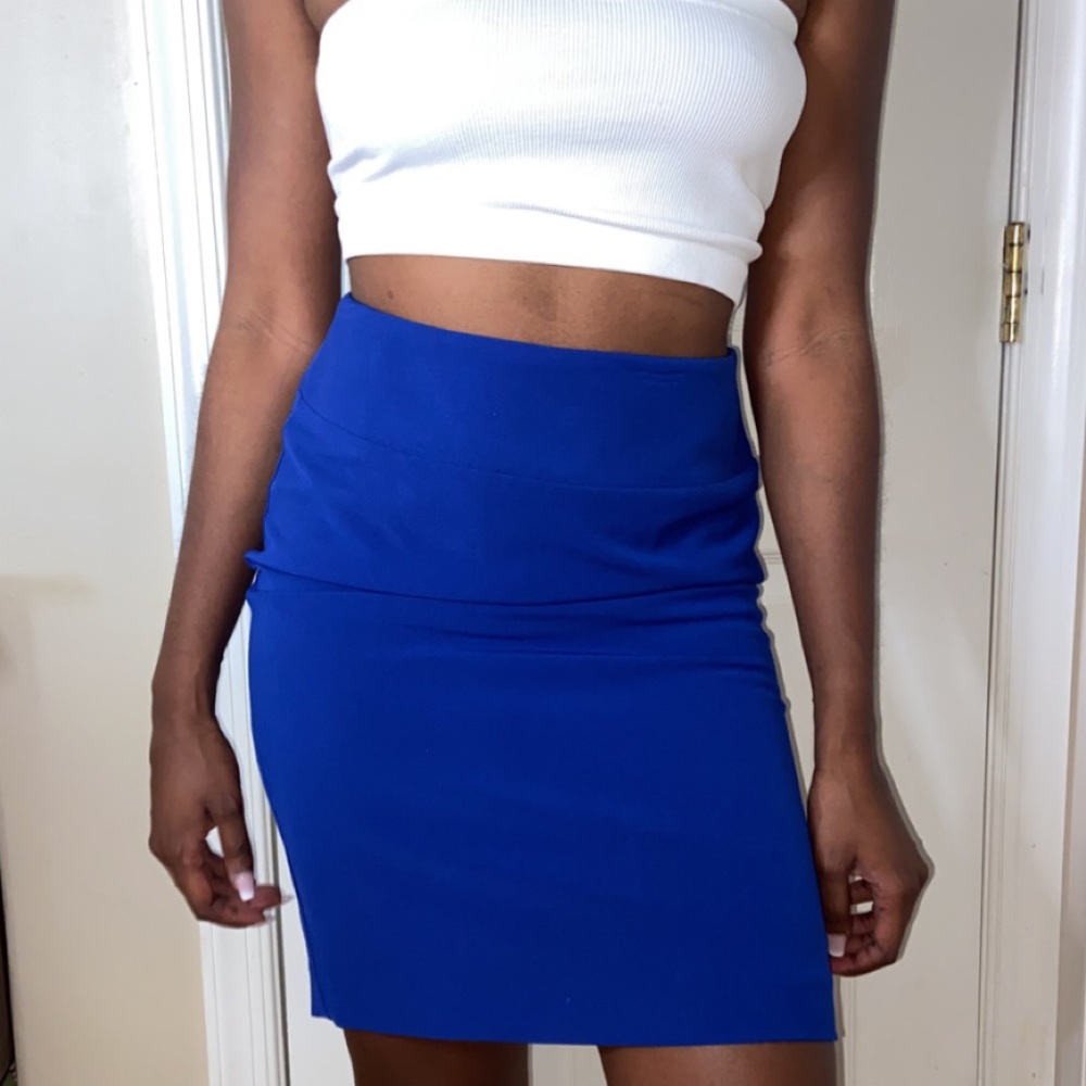 Royal blue skirt